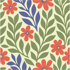 Seamless flowers.Vintage botanical flowers. Floral seamless patterns. Style for banners, wallpaper, posters, websites, online.Vector illustration  fabric, interior decor and other users design.
