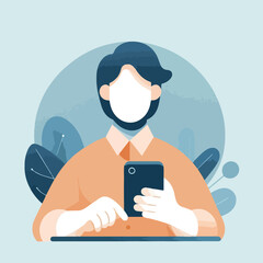 vector image of a person making a call