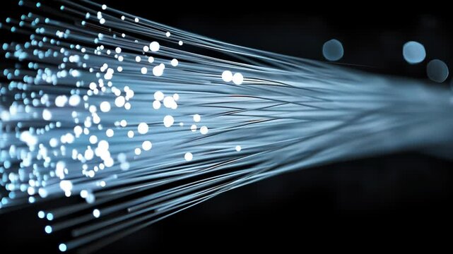 Fiber optic cable transmits data