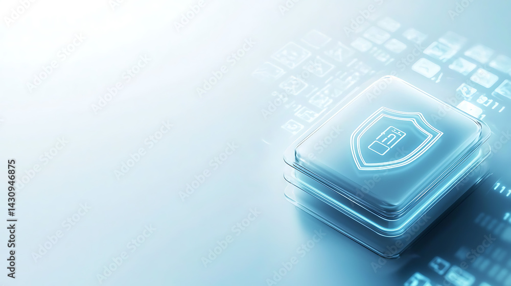 Poster enhancing cybersecurity measures protecting digital assets in a technology-driven environment
