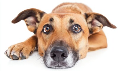 Obraz premium Dog isolated on white background