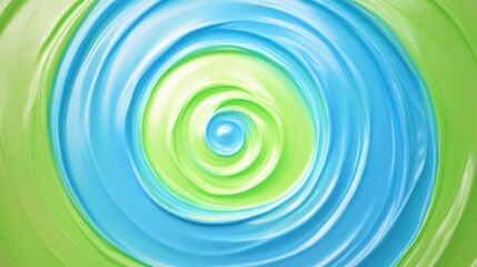 Swirling Colors of Blue and Green in Smooth Abstract Design
