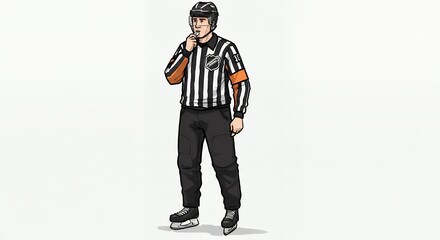 Hockey referee uniform illustration