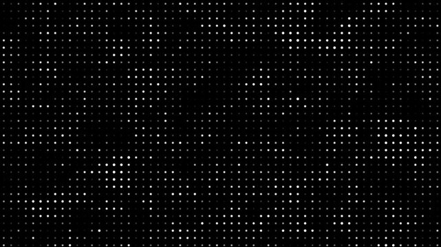 monochrome dots and grid halftone retro vintage texture abstract background loop animation