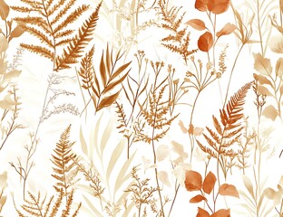 Autumn leaves seamless pattern