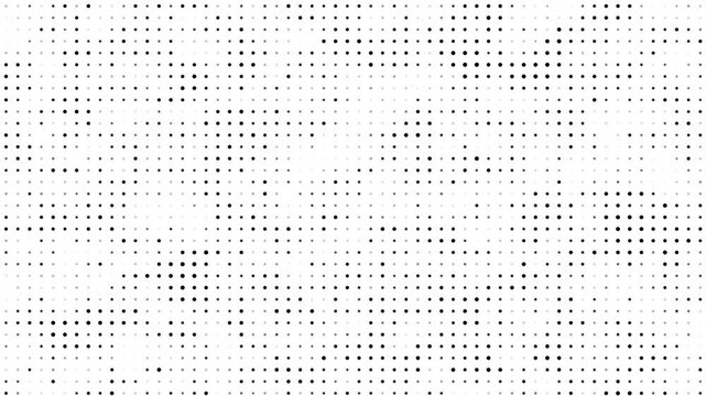 white dots and grid halftone retro vintage texture abstract background loop animation