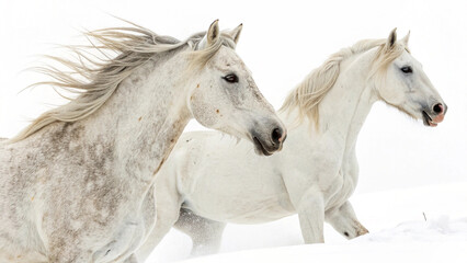 Elegant Horse Photos with White Background