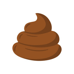 Poop brown color feces icon vector illustration clipart