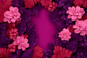 Vivid Floral Arrangement in a Purple Frame of excellence in splendor beyond compare with grace