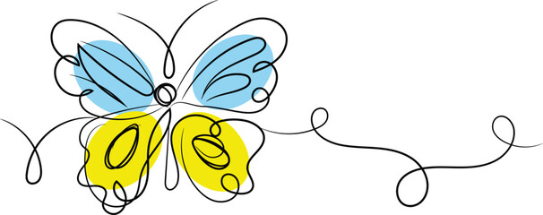 Butterfly vector illustration nature design floral art