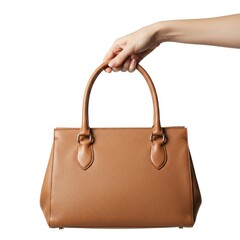 female hand holding bag