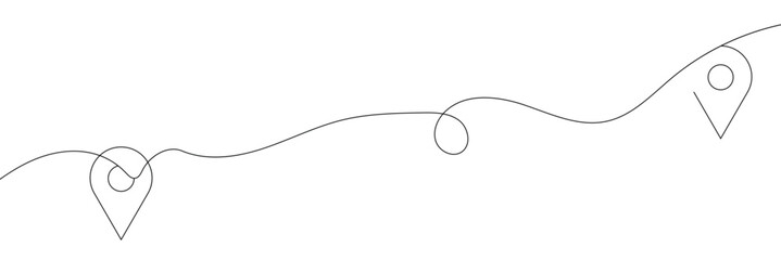 Map marker, location pin line art style vector with transparent&nbsp;background. Vector Illustration .EPS 10 .