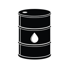 Black silhouette of an oil barrel vector Art & Illustration