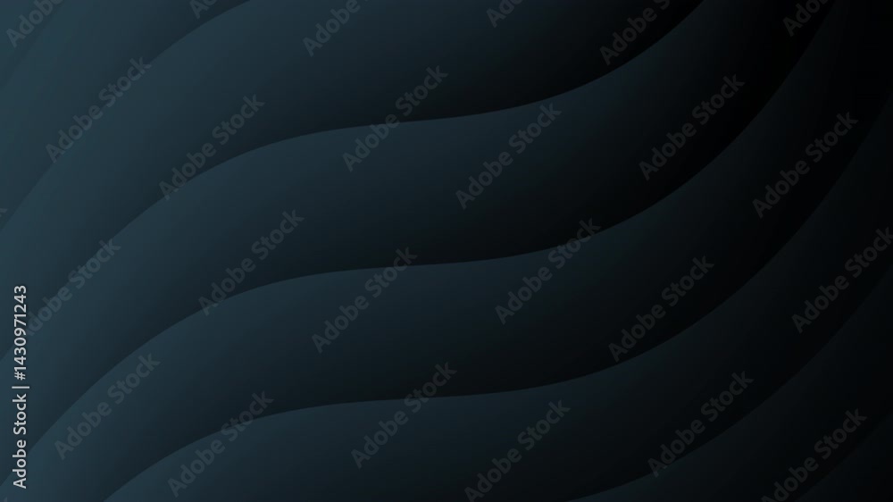 Poster the image features smooth, wave-like curves in varying shades of dark colors, creating a fluid and m