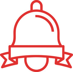 christmas bell vector art logo icon