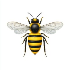 Illustration of a bee isolated on white background