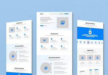 Marketing Website Wireframe Landing Page Template
