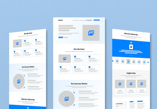 Marketing Website Wireframe Landing Page Template