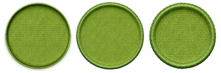 set of green circle embroidery for background. PNG file embroidery