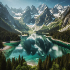 Alpine Lake Reflection