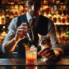 Cat & Cocktail