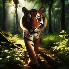 Majestic Tiger in Forest
