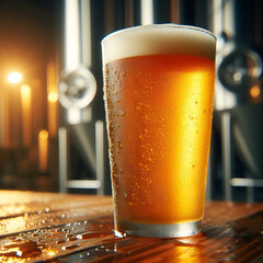 Cold Craft Beer in Brewery
