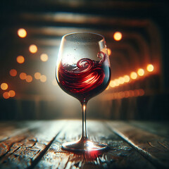Red Wine Swirl in Glass