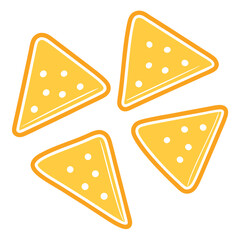 Triangular tortilla chips vector Art & Illustration