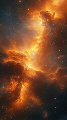 Vibrant cosmic clouds illuminate the depths of space, showcasing stellar formations and interstellar dust