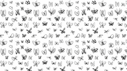Fototapeta premium Petal‑Kissed Monarchs Delicate Illustrations