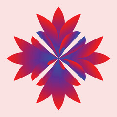 Abstract floral vector illustration with colorful petals and nature-inspired elements.