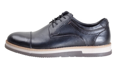 black leather shoes