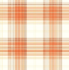 A beige-brown tartan seamless pattern, with an orange and white checkered design