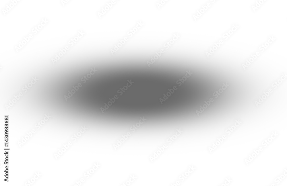 Poster dark shadow overlay effect isolated on transparent background. blurred round shadow. gradient shadow