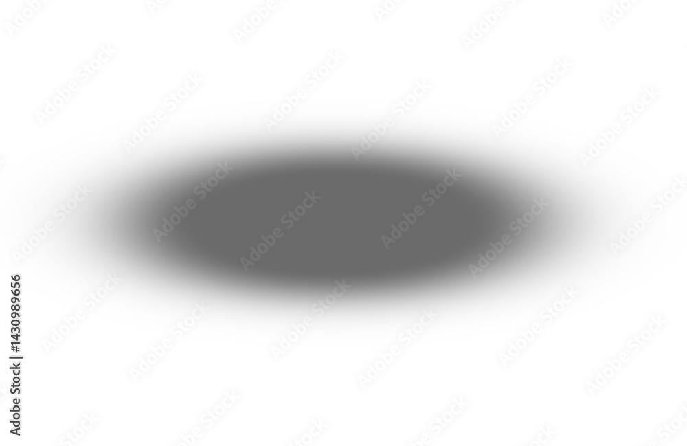 Poster dark shadow overlay effect isolated on transparent background. blurred round shadow. gradient shadow