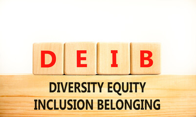 DEIB diversity equity inclusion belonging symbol. Concept words DEIB diversity equity inclusion...