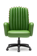 Fototapeta premium Office chair made of cactus. Uncomfortable situation