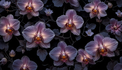 pink and white orchids