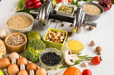 Healthy food plan and Diet food for every day for sports.