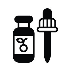 Easy to use glyph style icon of food essence dropper