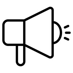 Bullhorn icon in vector illustration