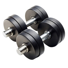 Fototapeta premium Pair of Black Dumbbells: Strength Training Equipment