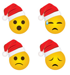 a yellow emoji face with a smile emoji, happy Christmas,  emoji Christmas face, whats app emoji, reaction smiley, Christmas smiley, 