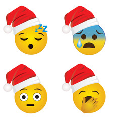 a yellow emoji face with a smile emoji, happy Christmas,  emoji Christmas face, whats app emoji, reaction smiley, Christmas smiley, 