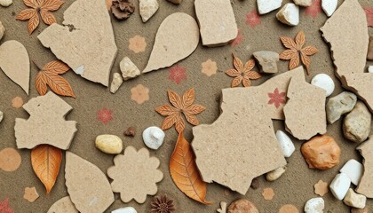 Autumnal mosaic, earthy tones