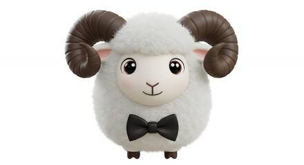 Cute plush sheep toy figurine