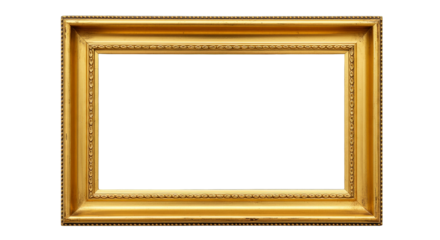 Ornate gold picture frame blank black center detailed embellishments