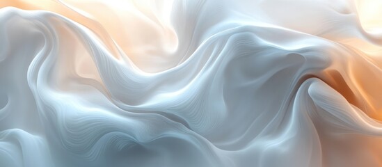 Fototapeta premium Flowing silk fabric, studio light, abstract background, website design