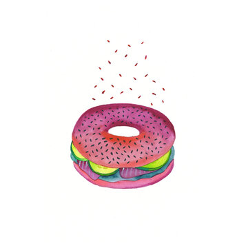 Colorful bagel